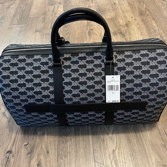 Michael Kors Cooper Duffle Weekender Bag - Black Multi NWT - Picture 4 of 10